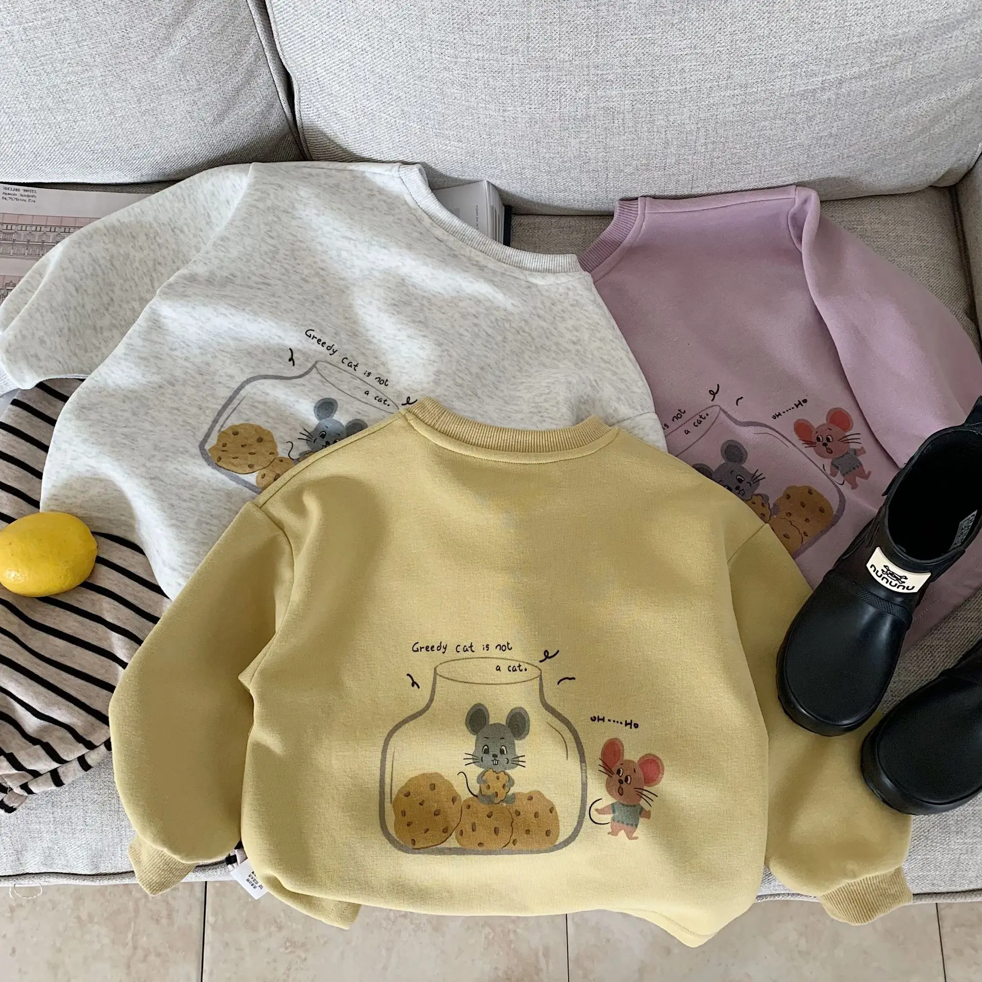 Children s Sweatshirt 2025 Spring And Autumn New Men s And Women s Versatile Crew Neck Autumn Tops