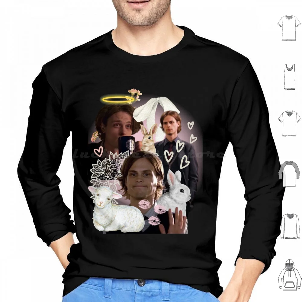 Coquette Matthew Gray Gubler Hoodies Long Sleeve Mgg Tv Show Matthew Gray Gubler Fan Art Girl Coquette Pink Ribbon