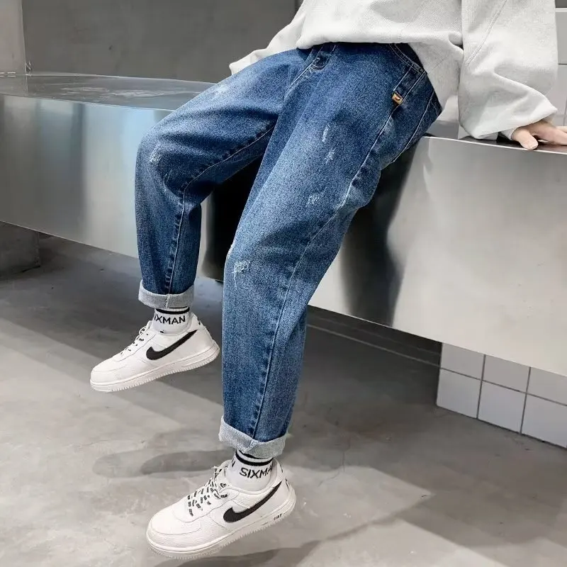 Pantaloni per bambini per ragazzo Pantaloni per bambini Nuovi jeans Abbigliamento casual Bambini Ragazzi Abbigliamento per ragazzo Infantile 10 12 anni Autunno nuovi jeans