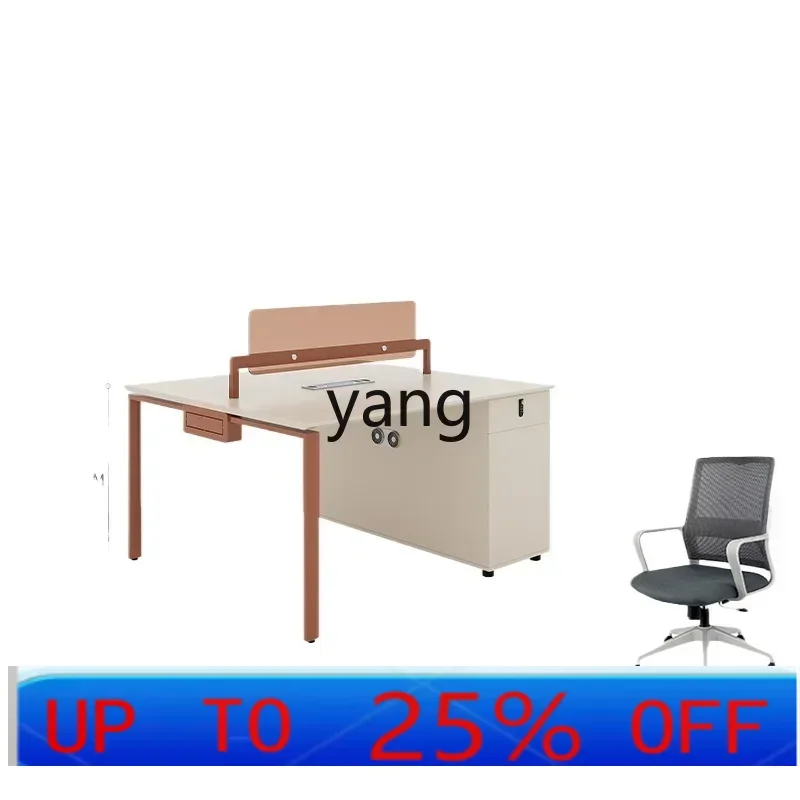 

LMM desk simple modern workstation office table and chair combination double two 4 four 6 people