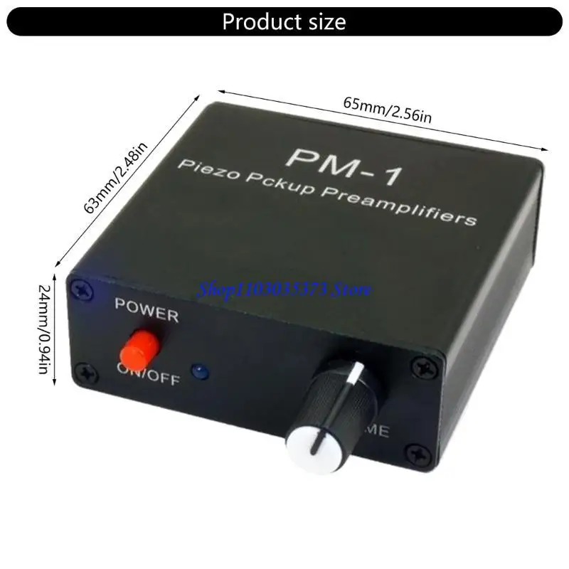 D46b Piezo Pickup preamplifier Auditory PM-1 Headphone Amplifier Preamp لـ 6.35mm
