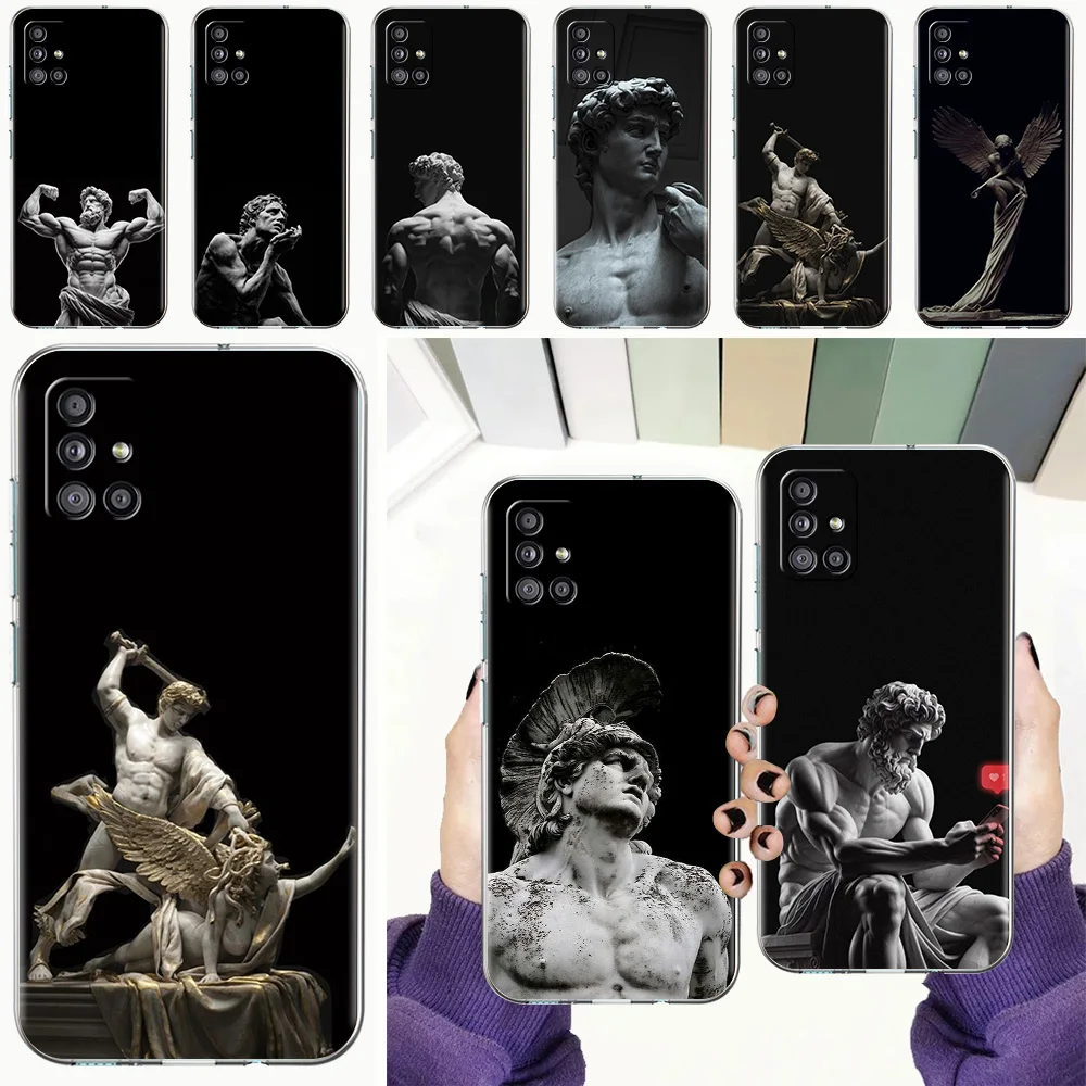 Phone Case For Samsung A15 A13 A35 A55 A51 A71 A41 A31 A21S A05 A17 A23 A25 A33 A53 A73 5G A07 4G Cover Ancient greek sculpture