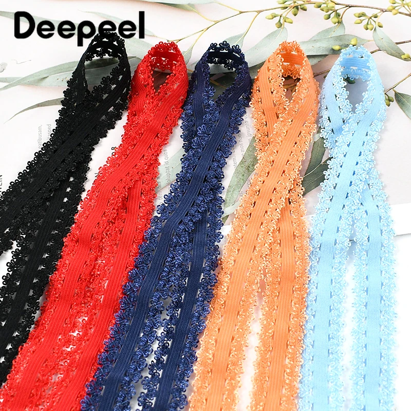 

20Yards 20mm Soft Elastic Band Double Lace Trim Underwear Bra Strap Stretch Tape Clothes Dress Rubber Bands Sewing Accessories