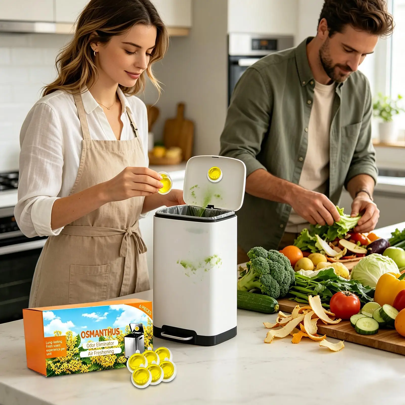 Long Lasting Eliminating Scented Fragrance Trash Can Air Freshener 6PCS Trash Freshener For Home House Apartment Kitchen