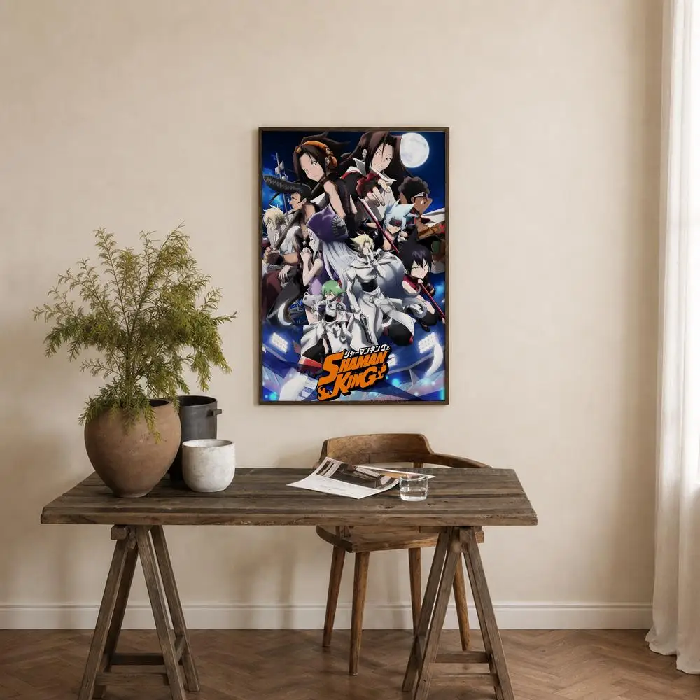 Anime Shaman King Poster Self‑Adhesive Waterproof PP Poster Coffee House Bar Wall Art Sticker Room Home Decor