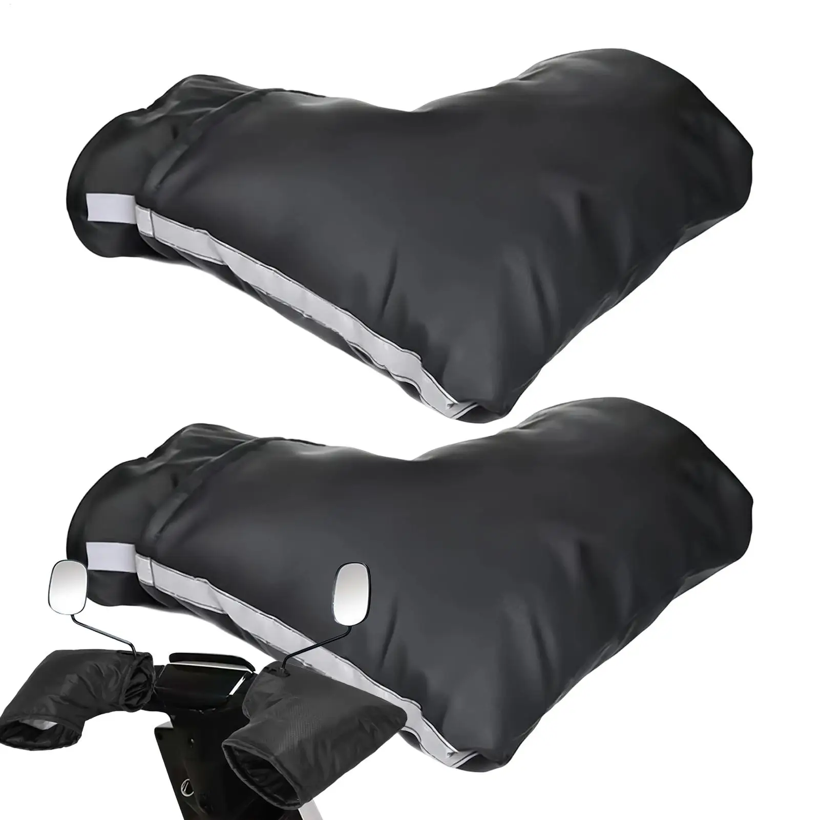 Bicycle Handlebar Mittens Winter Bike Handle Bar Muffs Warm Cold Weather Protection Gloves for Snowmobile Motorcycle Scooter