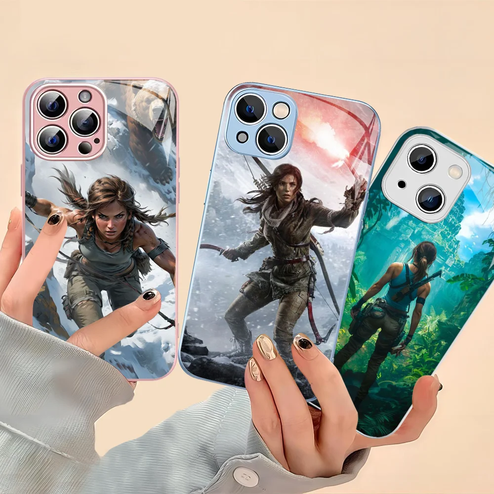 

Video Game Tomb Raider Phone Case Tempered Glass For Iphone 14 13 12 11 Pro Mini XS MAX 14Plus X XS XR Cover