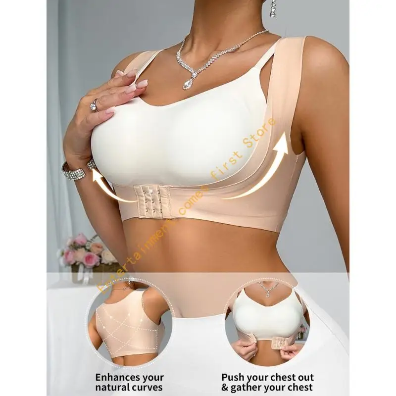 Sweat Proof Postures Alignment Undershirt Seamless Women Support Top For Chest Enhancement And Daily Comfort 55KD