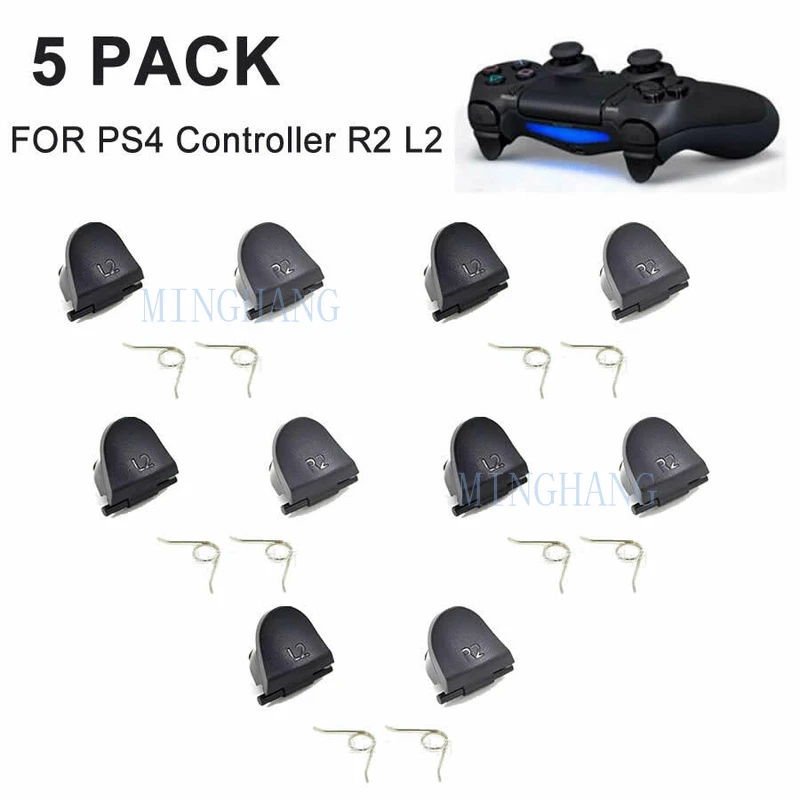 M  5 Pairs L2 R2 Trigger Bumper Button &Spring for Sony PS4 Dualshock 4 Controller