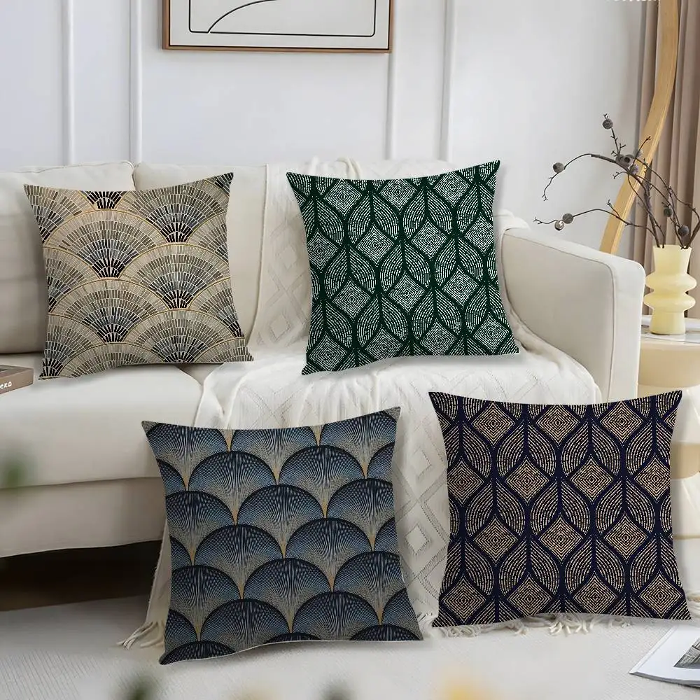 Luxurious pattern Pillow Case Short Plush Print Cushion Cover Square Throw Pillow Covers Sofa Home Decor