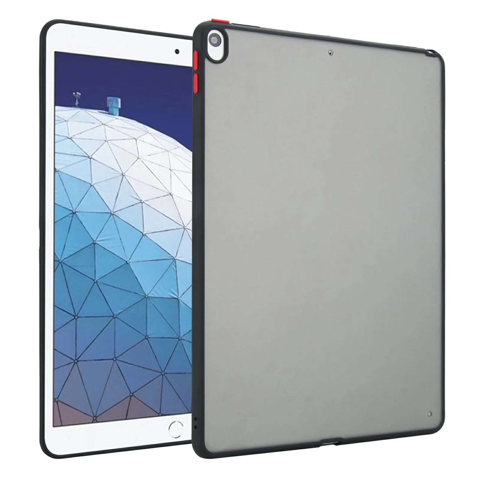 

Для iPad Air 10,5 дюймов (2019) чехол Skin Touch матовый акриловый противоударный чехол из ТПУ для планшета - черный