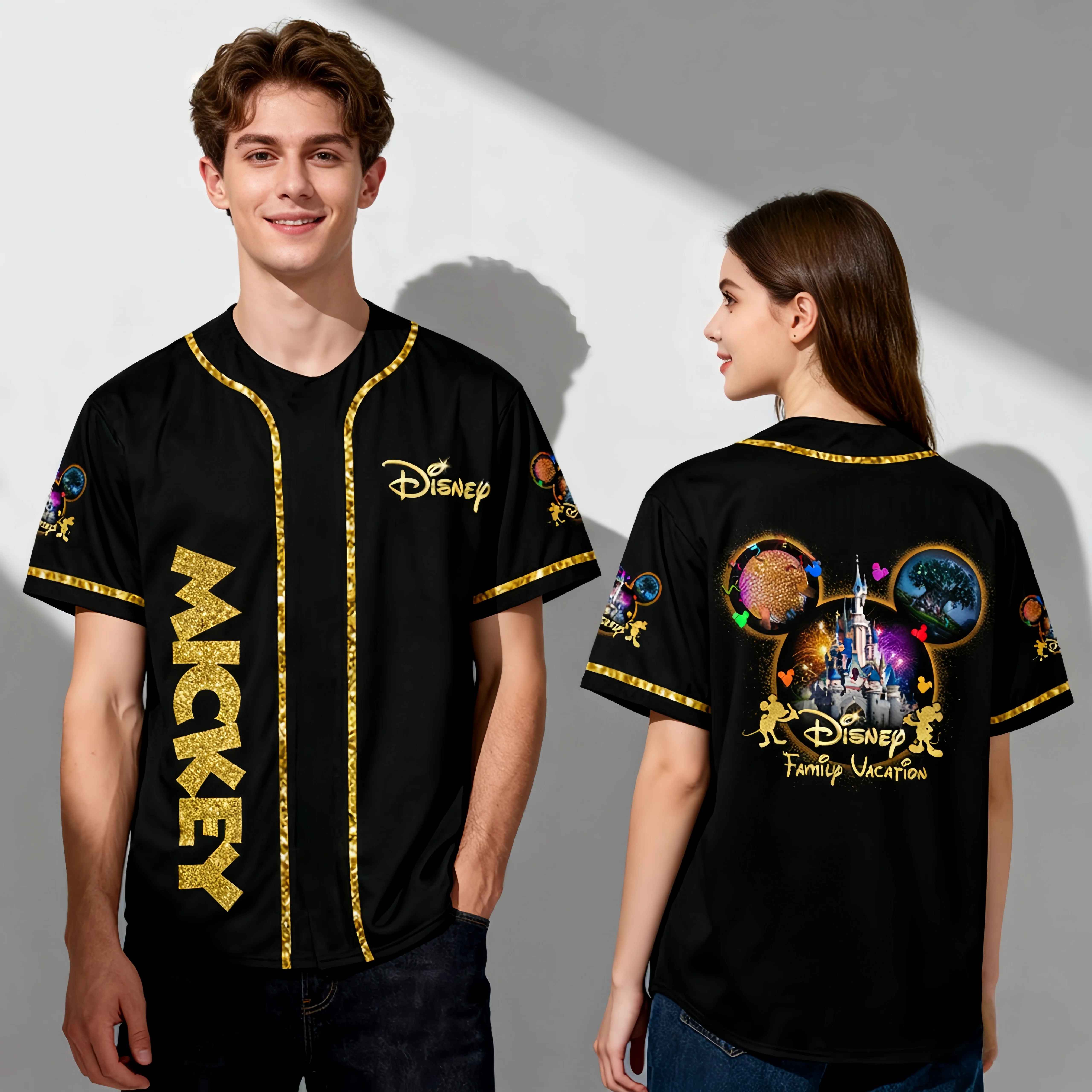 سيارات سلسلة الرسوم المتحركة ديزني: سترة بيسبول صيفية من Lightning McQueen كبيرة الحجم للسيدات والكبار والأطفال