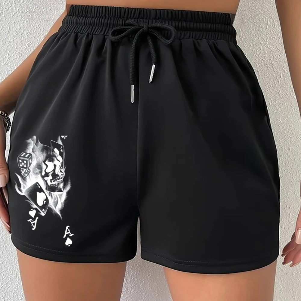 Image of Retro-Nischendesign, trendiges Modemuster, bedruckte Shorts, lockerer Street-Style, vielseitig für den Alltag, dünn, atmungsaktive Shorts