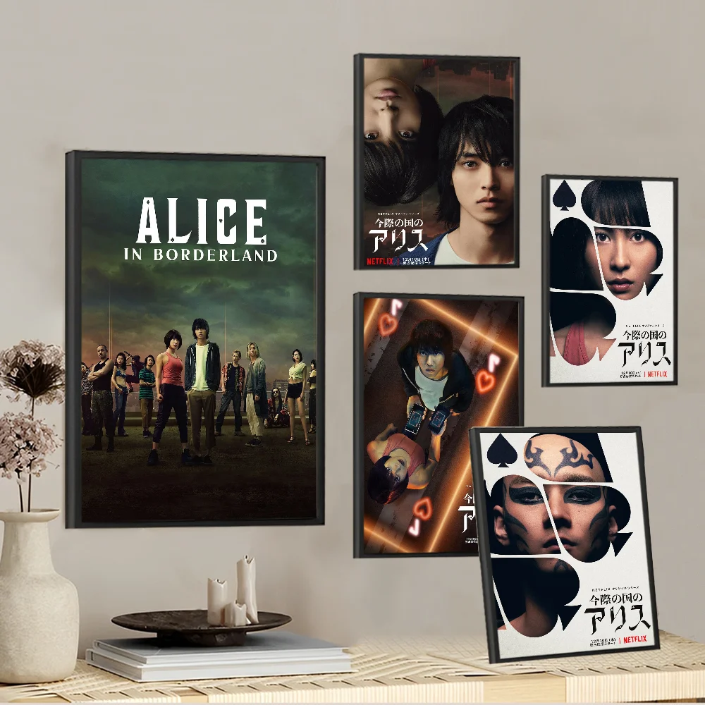 Alice In Borderland DIY Sticky Poster Whitepaper Prints Posters Artwork Vintage Decorative Painting