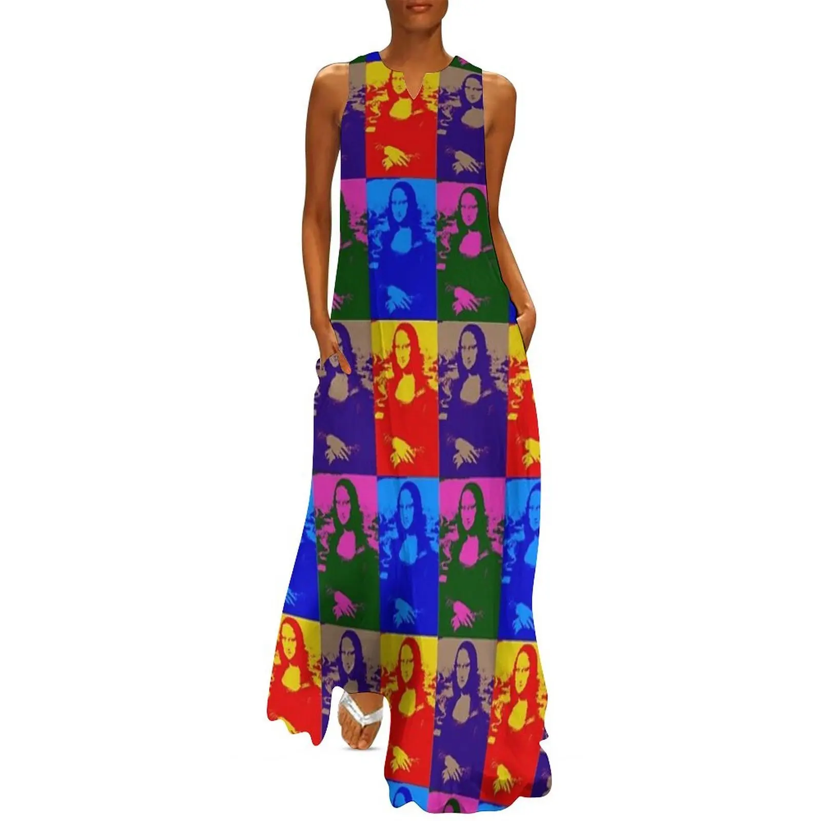 

Mona Lisa Pop Long Dress summer dresses womens 2025 women's evening dress 2025 Bridesmaid dress woman Party dresses for women