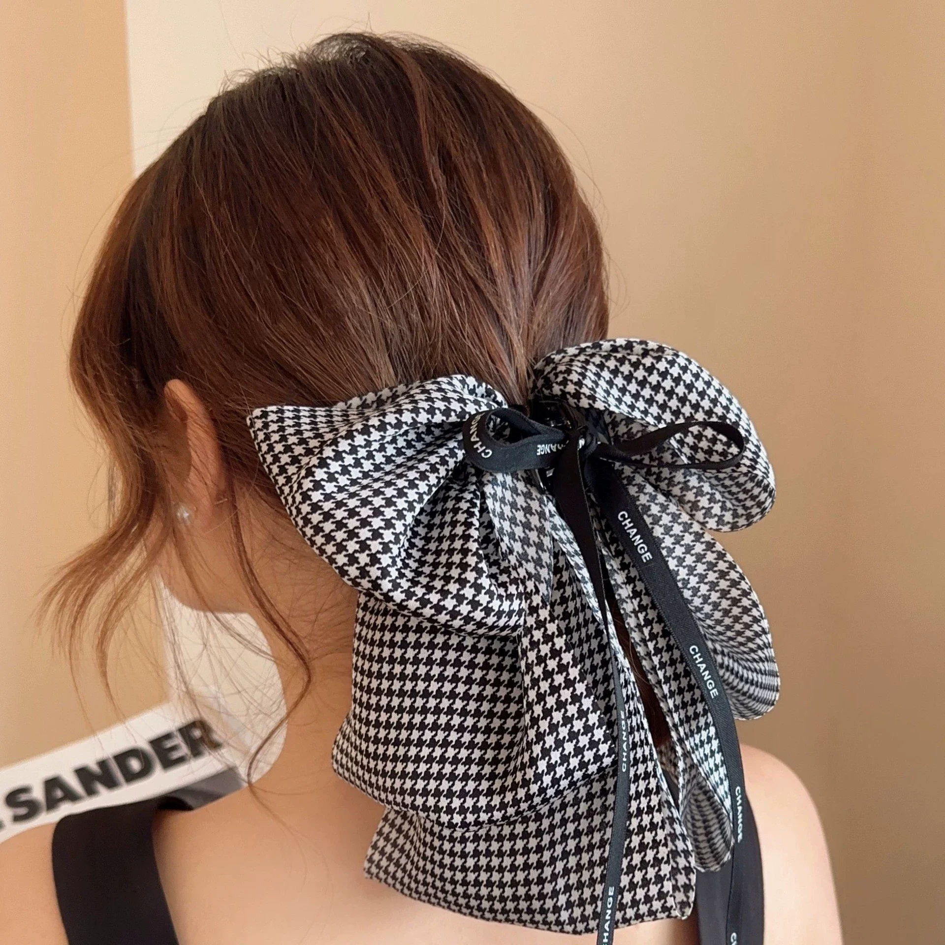 

Ladies Ribbon Hair Accessories for Women Female Hairpins New Headwear Hair Clips Ladies Girls Plaid Bowknot Hair Claws