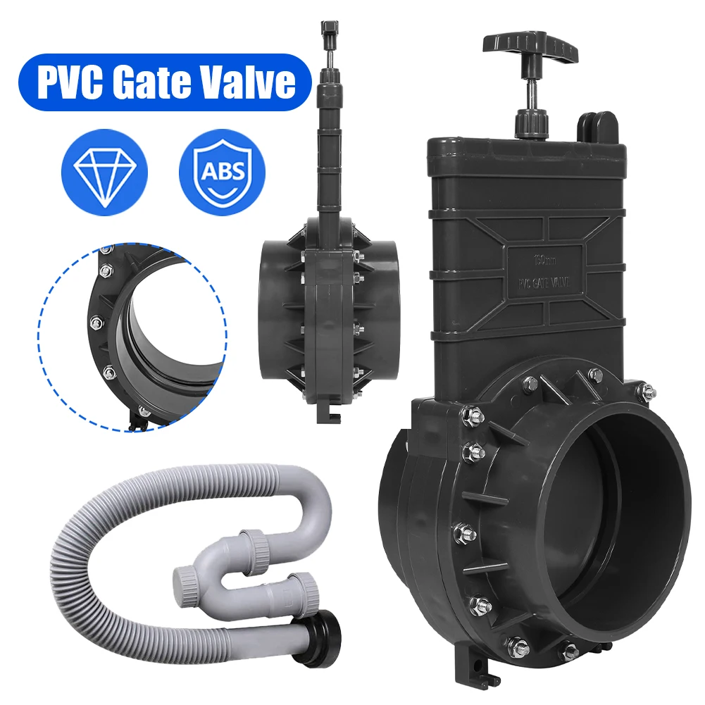 

6 Inch RV TRAILER VAN Spigot Valve Assembly Socket X Socket Connection Unibody Valve for Pipe Flow Regulation