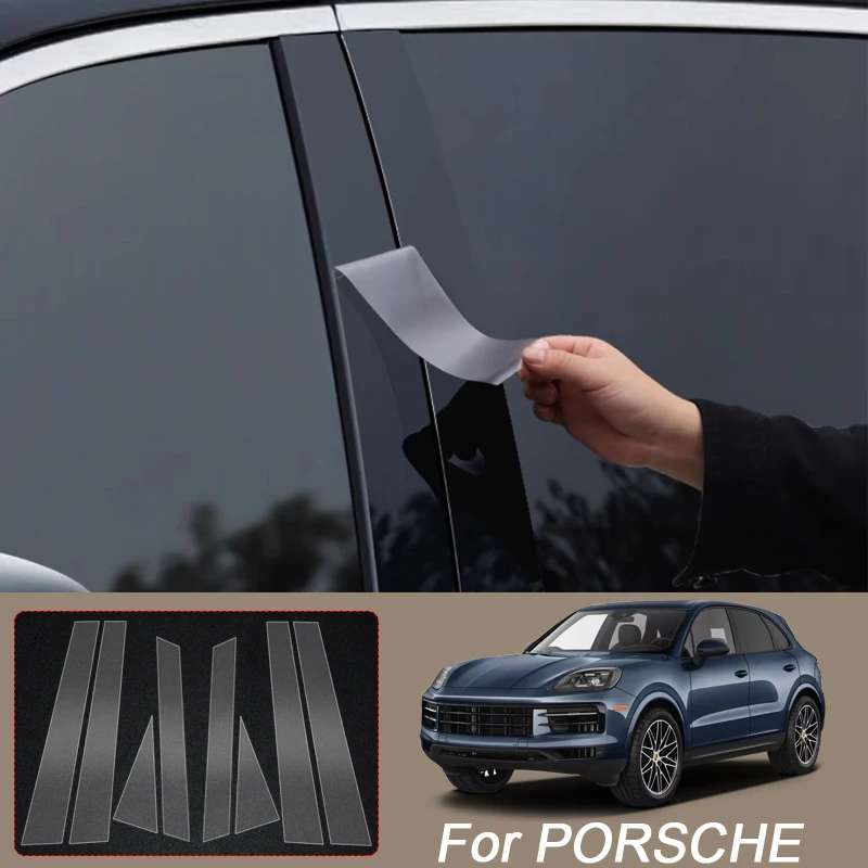 

B Pillars TPU Car Protective Film For PORSCHE CAYENNE MACAN EV PANAMERA TAYCAN Transparent Window Body Sticker Paint Protection