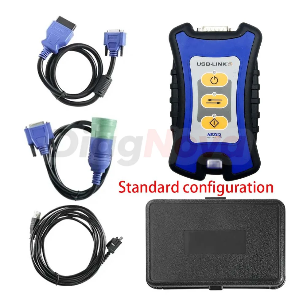 

Диагностический сканер NEXIQ USB Link 3 для дизельных грузовиков, 3 кабеля, OBD2, Bluetooth, для тяжелой техники, детектор неисправностей