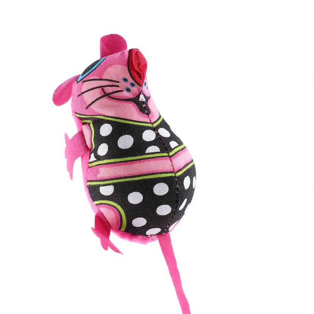 ランダムな色 1Pc カラフルな面白いキャンバスサウンドスクイーカー咀嚼噛むおもちゃマタタビペットのおもちゃ猫マウスのおもちゃ