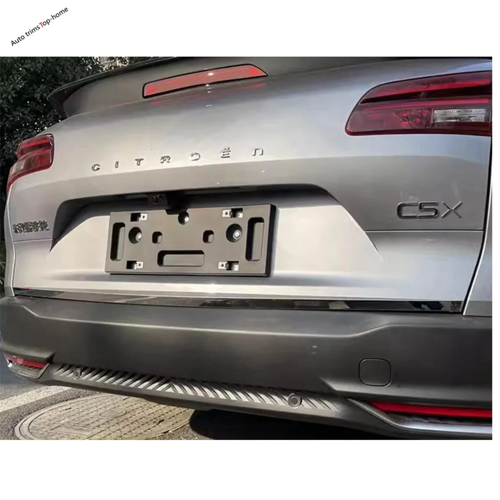 

Car Chrome Rear Trunk Accent Cover Tail gate Tailgate Trim Back Boot Door Strip Sticker For Citroen C5X 2021 - 2025 Accessories