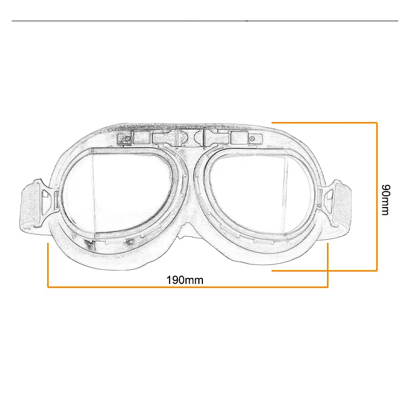 Gafas Retro para motocicleta, gafas clásicas para moto clásica, protección para piloto Steampunk ATV UTV, casco de cobre para bicicleta