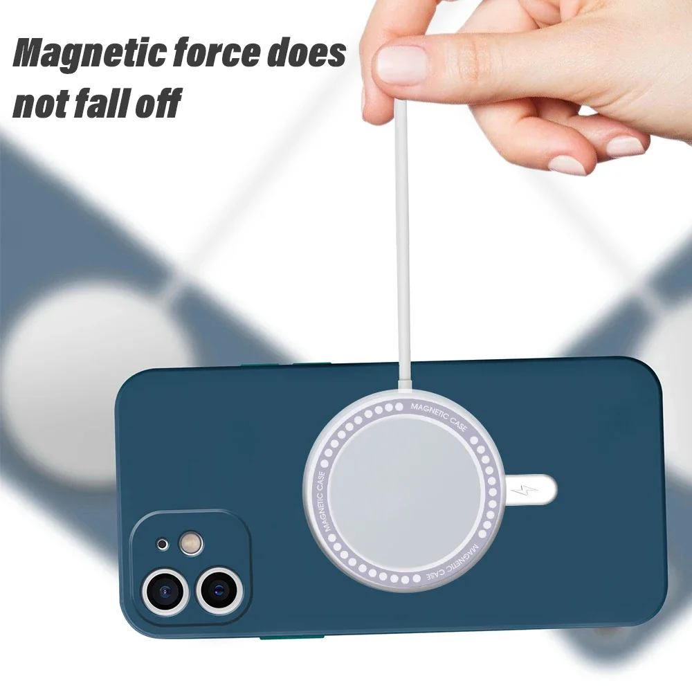 For Magsafe Magnetic Ring Wireless Charger Plate For iPhone 15 14 13 12 Pro X XR XS 8 7 Plus Universal Car Holder Magnet Sticker