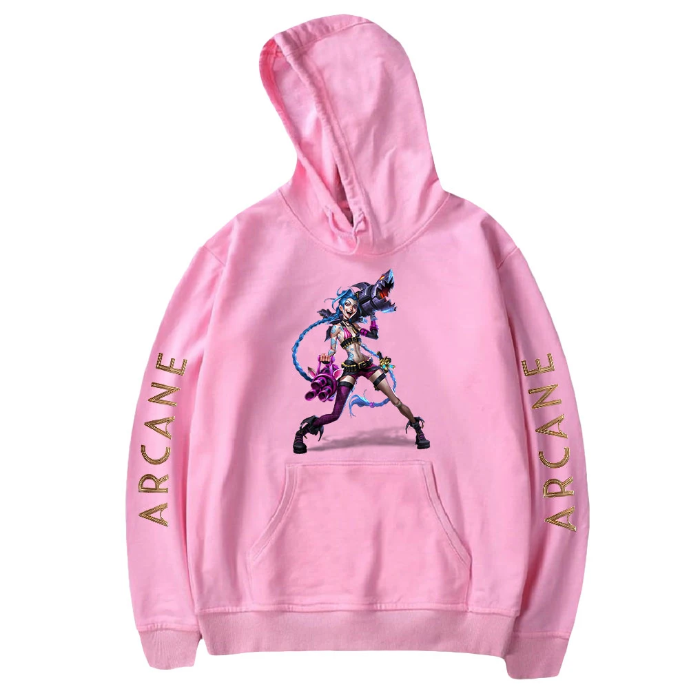 Fashion Arcane Jinx Merch Hoodie Men Women Harajuku Sweatshirt Streetwear Spring Autumn Game Lovers Clothes