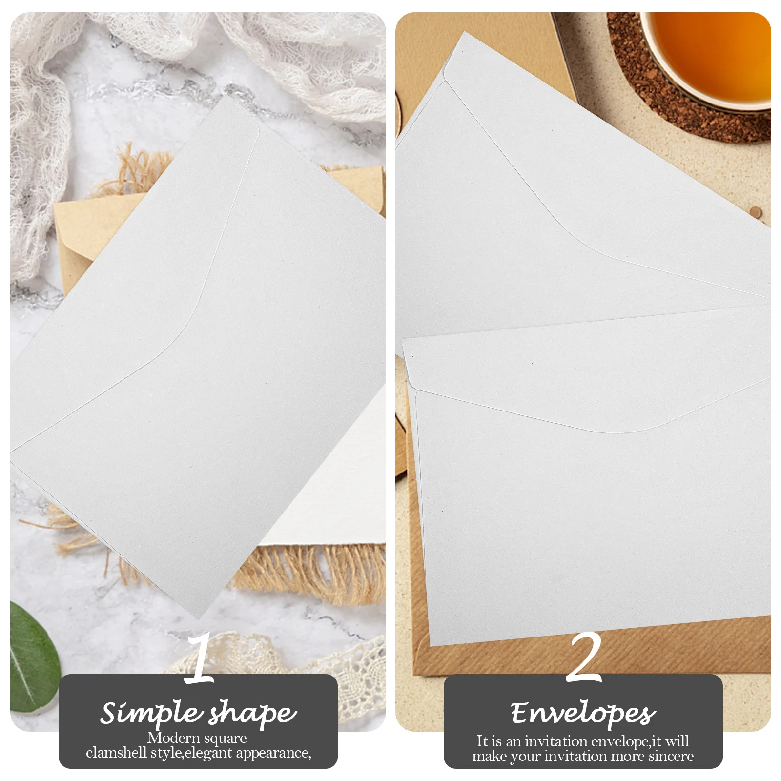 

50 шт., конверты с приглашением на свадьбу, обложки для вечеринок из крафт-бумаги для 5X7 открыток, декоративные конверты для упаковки писем, день рождения, фестиваль