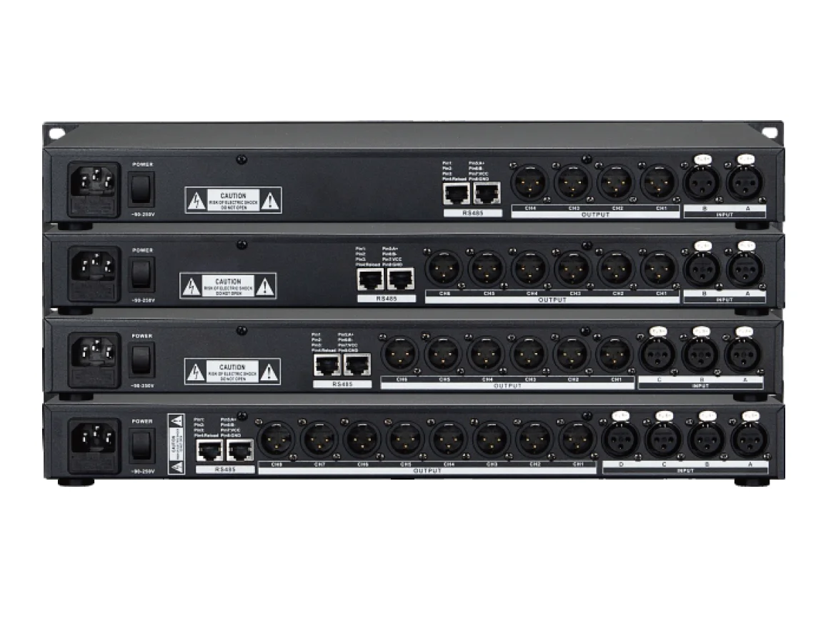 XP240 Professional Audio 2ch Input 4Ch Output Processor 48KHZ Link Digital Speaker Management System Delay Limiter FIR Filtering