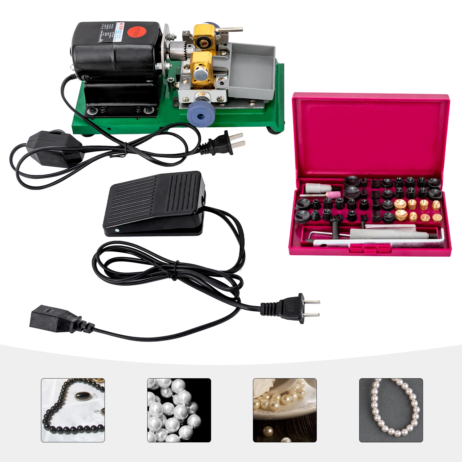 

Pearl Drilling Machine 280W 110V Driller Full Set Drill Holder for Shell Coral Amber Stone Jewelry Tools