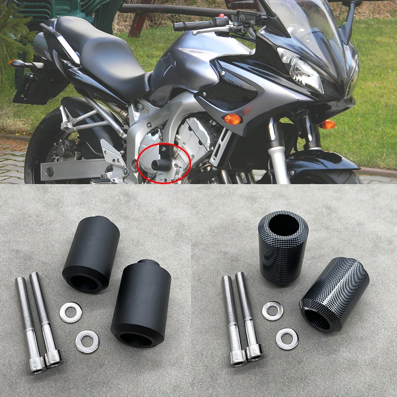 For Yamaha YZF FZ6 FZ600 FAZER 2004-2008 Motorcycle Engine Accessories parts Frame Sliders Falling Crash Protectors Black/Carbon