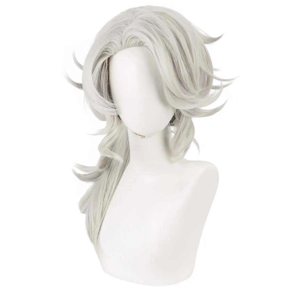 Game Identity V Componist Fiona Gilman Priestess Lichtcrème grijze paardenstaartpruik