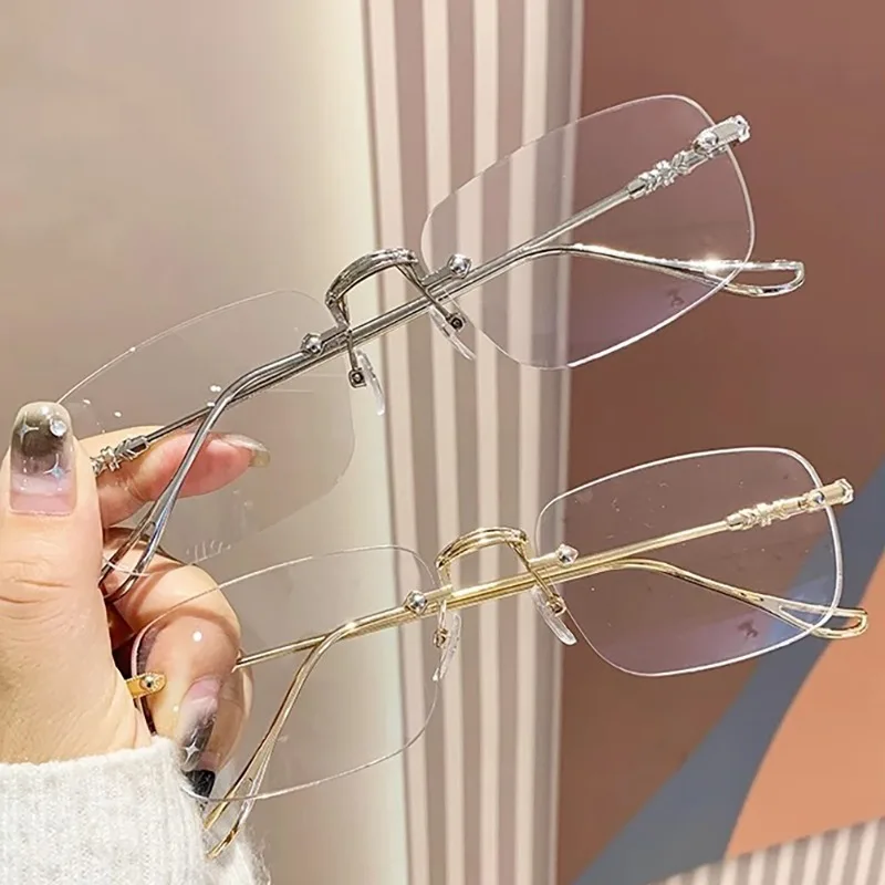 Lunettes à monture carrée rétro pour hommes et femmes, légères et confortables, Anti-lumière bleue, à la mode, couleur or, été