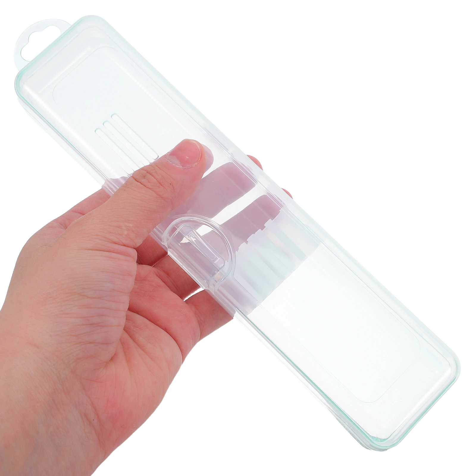 

Transparent Portable Straw Storage Box Dustproof Clear Plastic Organizer Small Size Home for Beads