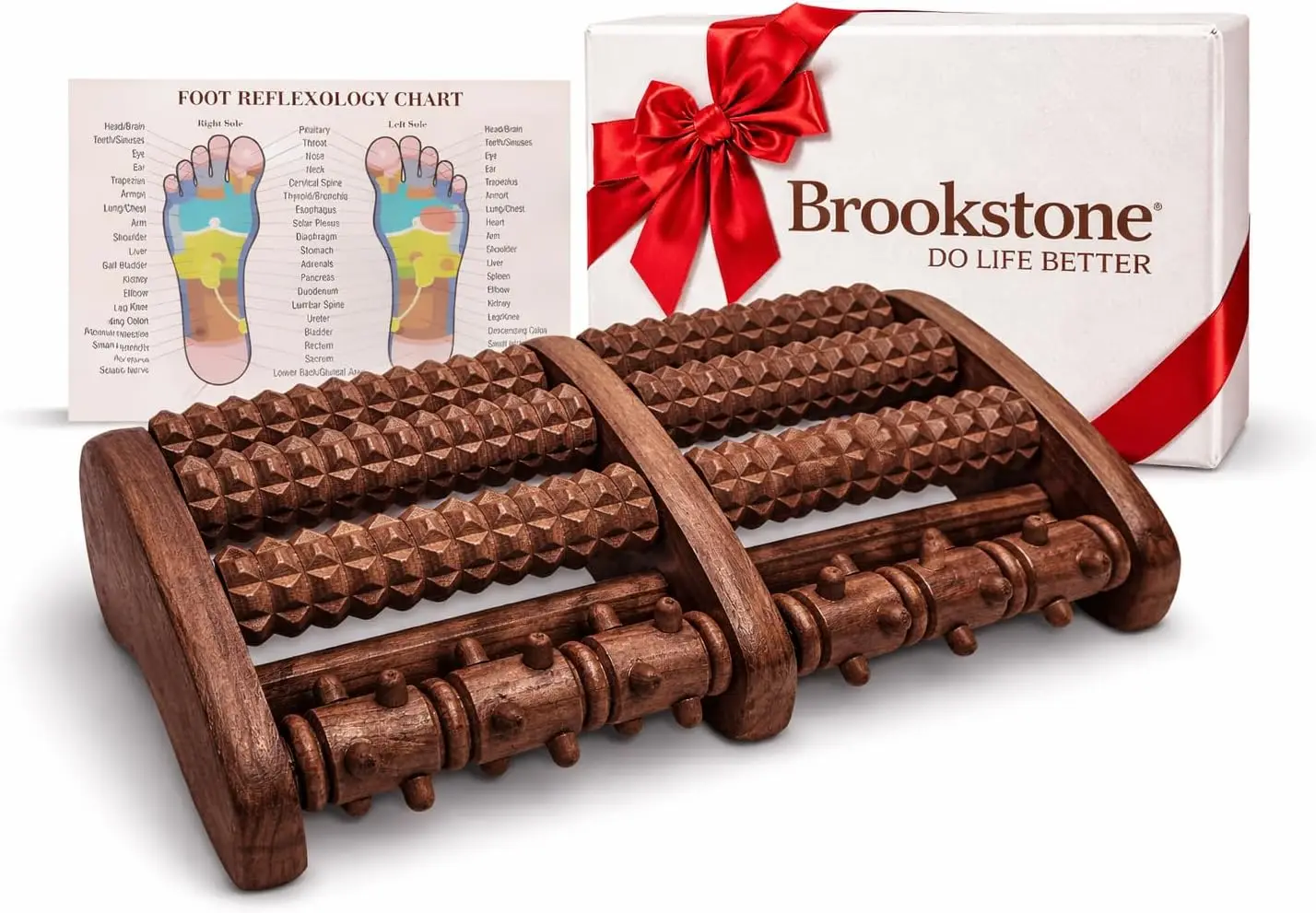 

Wooden Foot Roller Massager for Plantar Fasciitis & Neuropathy Relief - Portable Home Travel Gift for Men & Women
