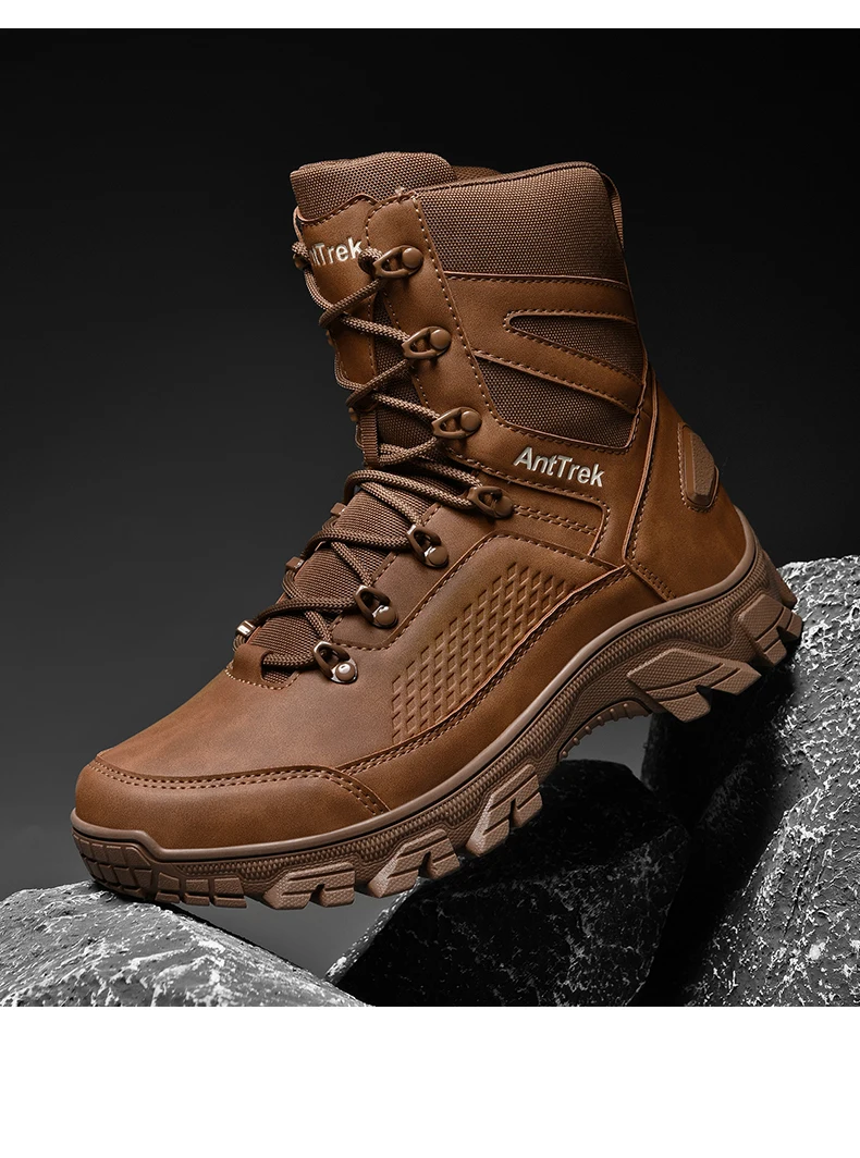 Wilde Trainingsstiefel für Herren, vier Jahreszeiten, rutschfeste, wasserdichte Outdoor-Stiefel, modische Komfort-Dschungel-Wandersneaker-Stiefel – Detail 31