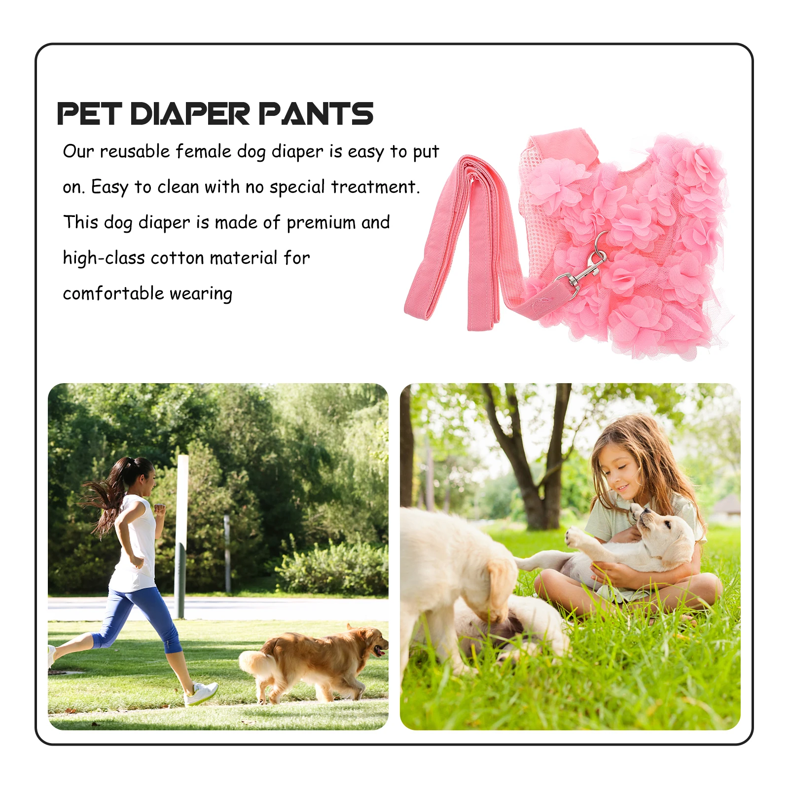 

1pc Stereo Flower Rope For Small Medium Dogs Adjustable Breathable Pet Chest Harness Spring Summer Dog Traction Supplies Pet