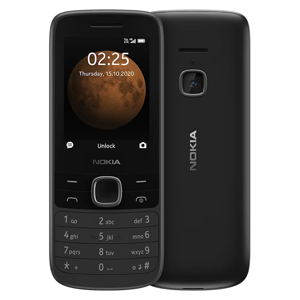 Nokia 225 4G Telefone de Backup, Tela de 2.4 polegadas, Dual SIM, Bluetooth 5.0, 1150mAh, Rádio FM, Lanterna LED, Micro-USB de 3.5mm, Telefone Usado Nokia Desbloqueado
