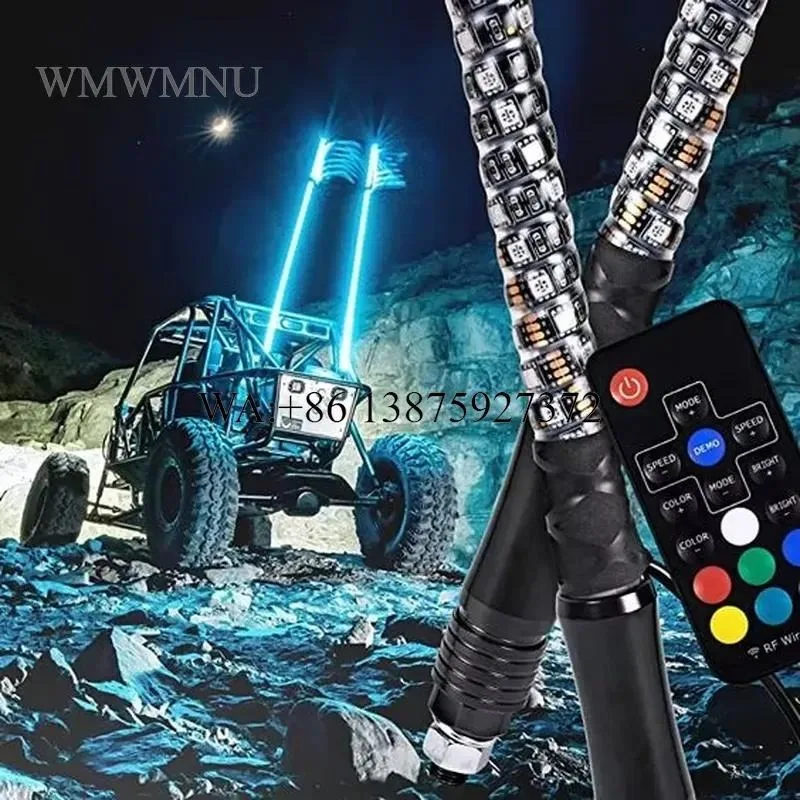 Wmwmnu Wholesale 360 Degree Remote Control Spiral Dancing Lighted Dream Color for UTV LED Whip