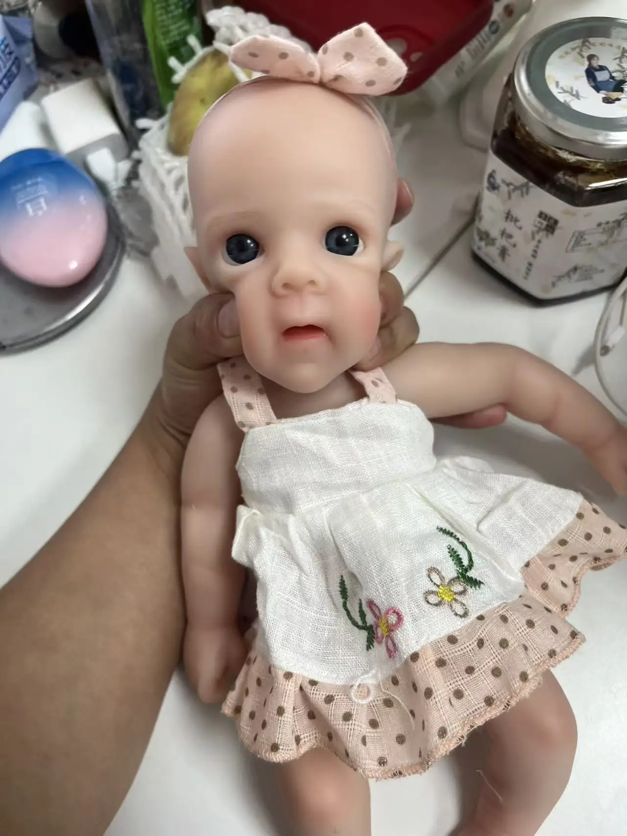 Muñeca Reborn de silicona sólida de 12 ", Bettie, súper suave, blanda, elástica, tamaño para bebé recién nacido, muñecas prácticas, regalo para niños, juguete para la boca puede abrir
