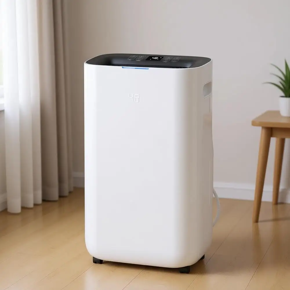 

Осушитель воздуха 4500 кв. футов для подвалов и больших помещений, до 80 пинт/день, с дренажным шлангом, интеллектуальным управлением, резервуар для воды 1,71 галлона, 24 часа в сутки