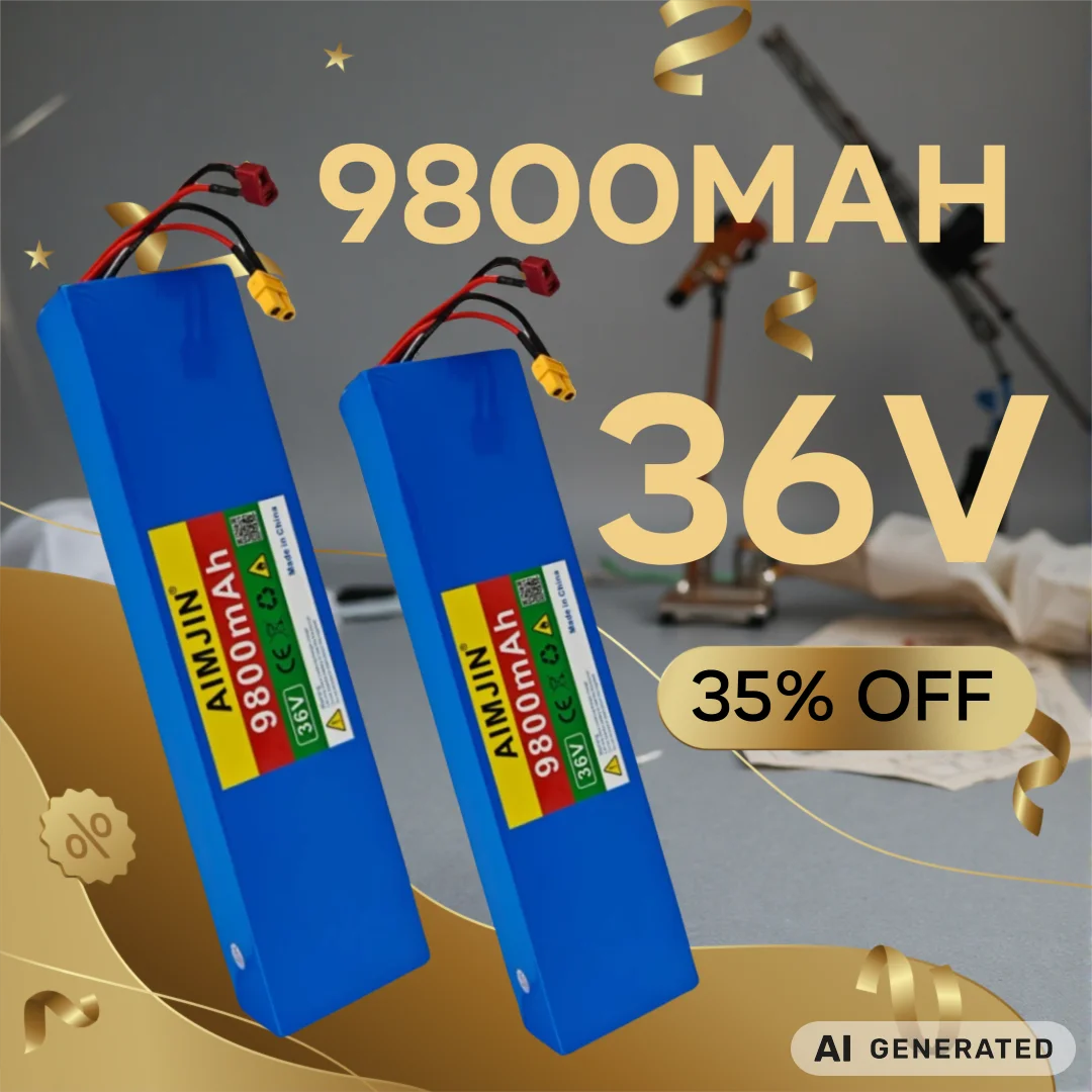 36V Electric Scooter Battery 10S3P 9.8Ah 18650 Grade-A Cells 500W-1000W Built-in BMS Long Range Safe & Durable