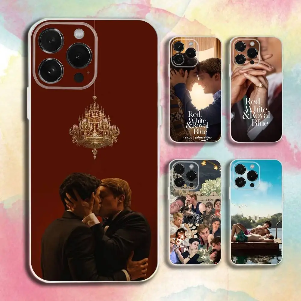 

Movie Red, White & Royal Blue Phone Case For iPhone 16,15,14,13,12,11 Plus,Pro,Max,XR,XS,Plus,E,SE4,Mini Transparent Cover
