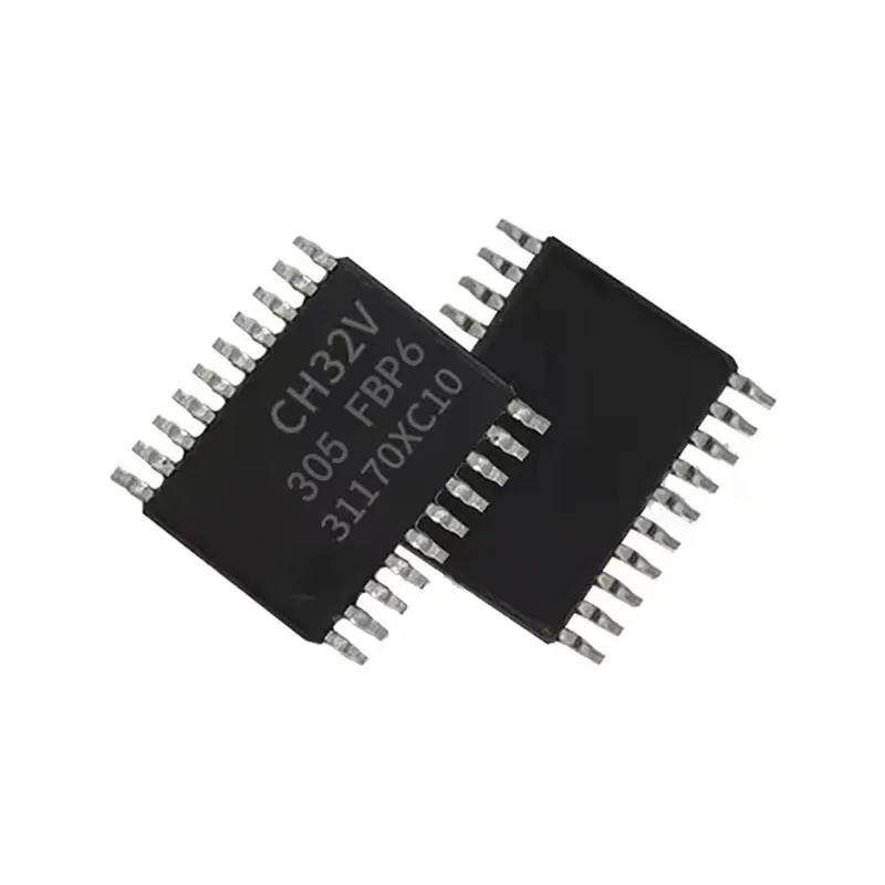 1-20PCS CH32V305FBP6 TSSOP-20 CH32V305 FBP6 CH32V 32-bit RISC-V4F Industrial Grade General Purpose Enhanced MCU