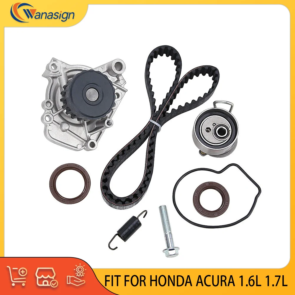 

Timing Belt Water Pump Tensioner Set Fit For HONDA ACURA CIVIC FR-V SEREAM JAZZ EL 1.6L 1.7L GAS D16V1 D17V6 1.6 1.7 L