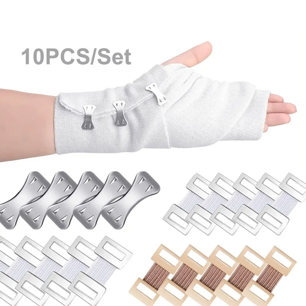 10PCS Aluminium Polyester Elastic Bandage Clips Elastic White Brown Silver Bandage Replacement Clip Replaceable