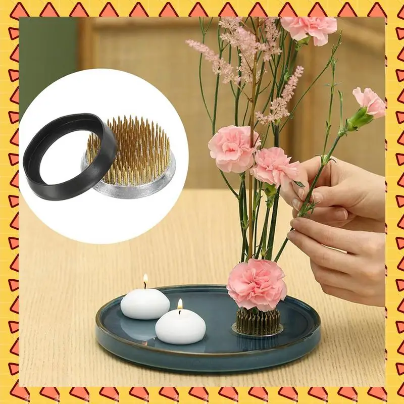 

A008 0,9/1,4/2,4 дюйма Цветочные лягушки Ikebana Kenzan, 6 шт. Инструмент для цветочного аранжировщика Латунный держатель для булавок с цветочным рисунком лягушки