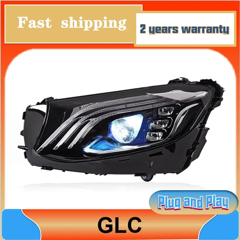 Car Styling for Mercedes GLC Headlight 2016-2019 W253 Headlamp GLC200 GLC250 GLC300 GLC350 DRL Turn Signal Low High Beam Project