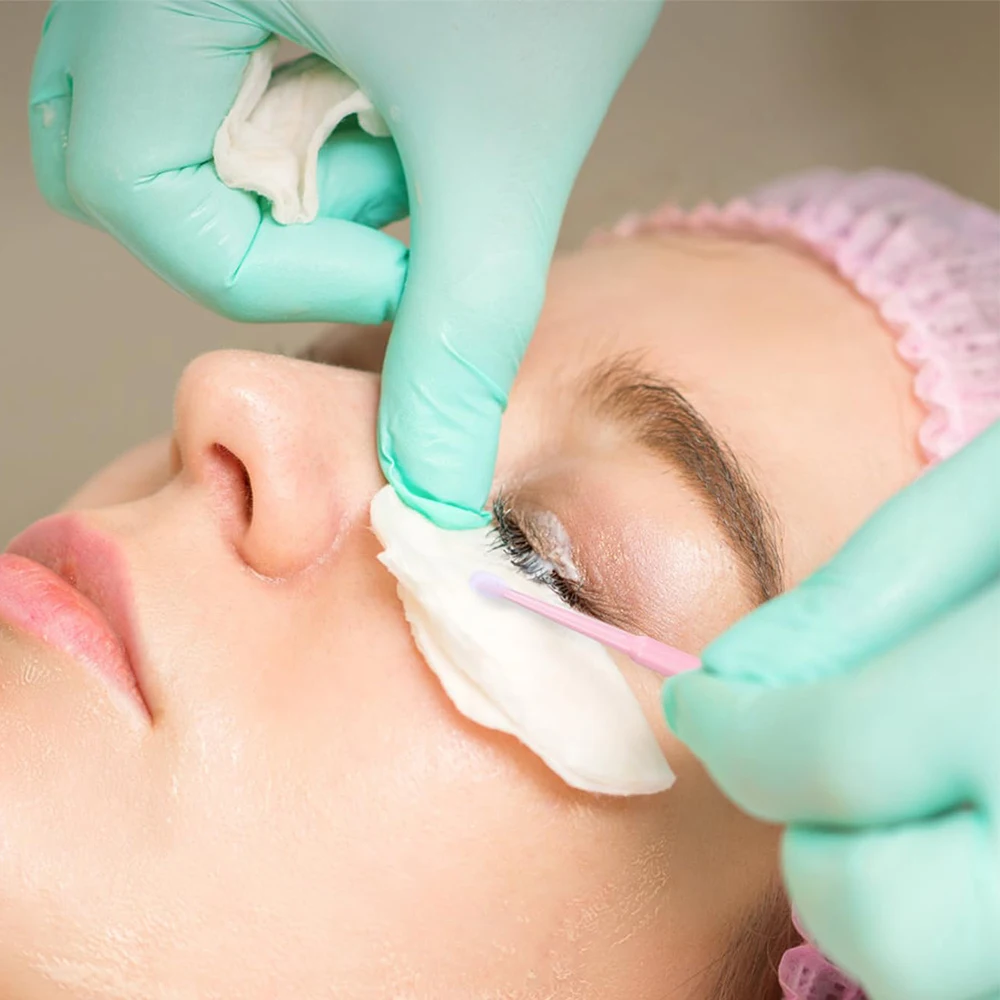 100 stücke Einweg Micro Baumwolle Tupfer Micro Applikatoren Biegsamen Pinsel Wimpern Extensions Werkzeug Für Reinigung Make-Up Zubehör